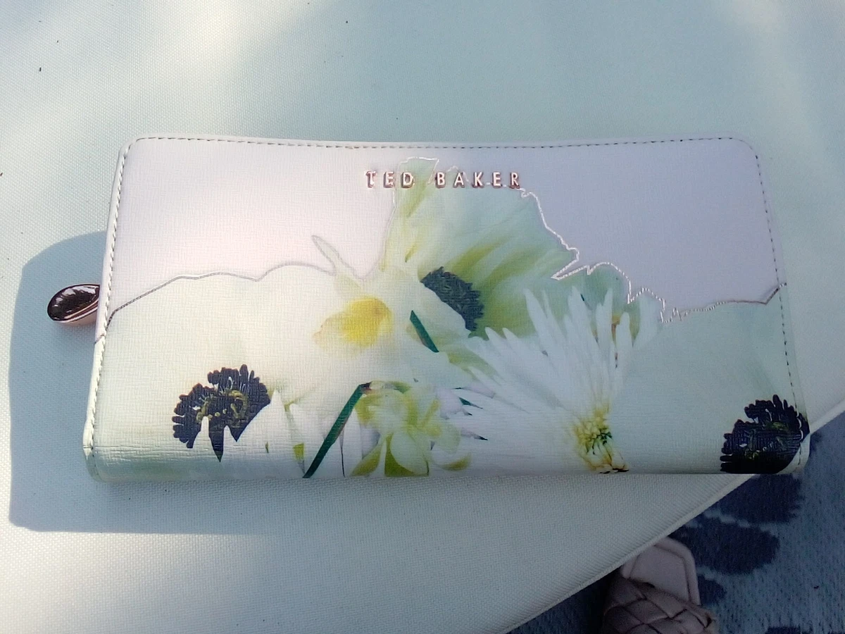Ted Baker White Pink Floral Purse Large eBay