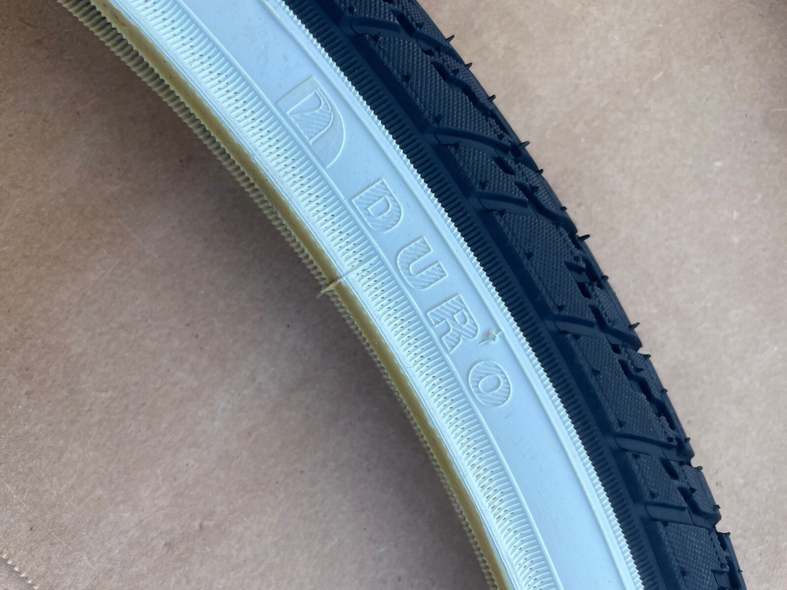 PAIR of 24" x 1 3/8 Bicycle Black / White Wall Tires Road Tour Semi Slick Bike