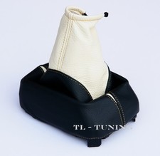 Passend für OPEL VECTRA B 95-03 Schaltsack Schaltmanschette CREMEFARBIG-SCHWARZ