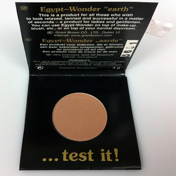 EGYPT WONDER EGYPT-WONDER PEARL COMPACT POWDER FAKE TAN SELF TANNER BRONZER PROBE 4g