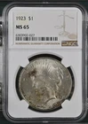 1923 Peace Silver Dollar NGC MS-65