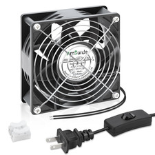 EC Muffin Axial Fan with Plug 120Mm X 38 Mm High Airflow AC Cooling Fan 110V 115