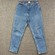 L.L.Bean Jeans Womens 16 MT Original Fit Relaxed High Rise Straight Leg Blue