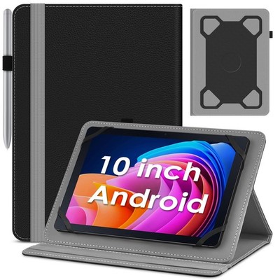 DETUOSI Universal 10 Inch Tablet Case,10.1 Android Cover, Black