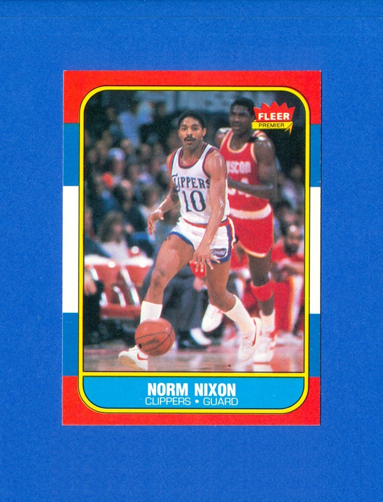 1986/1987 Fleer Basketball #80 Norm Nixon 86/87 Set Break Card NR/MT Condition