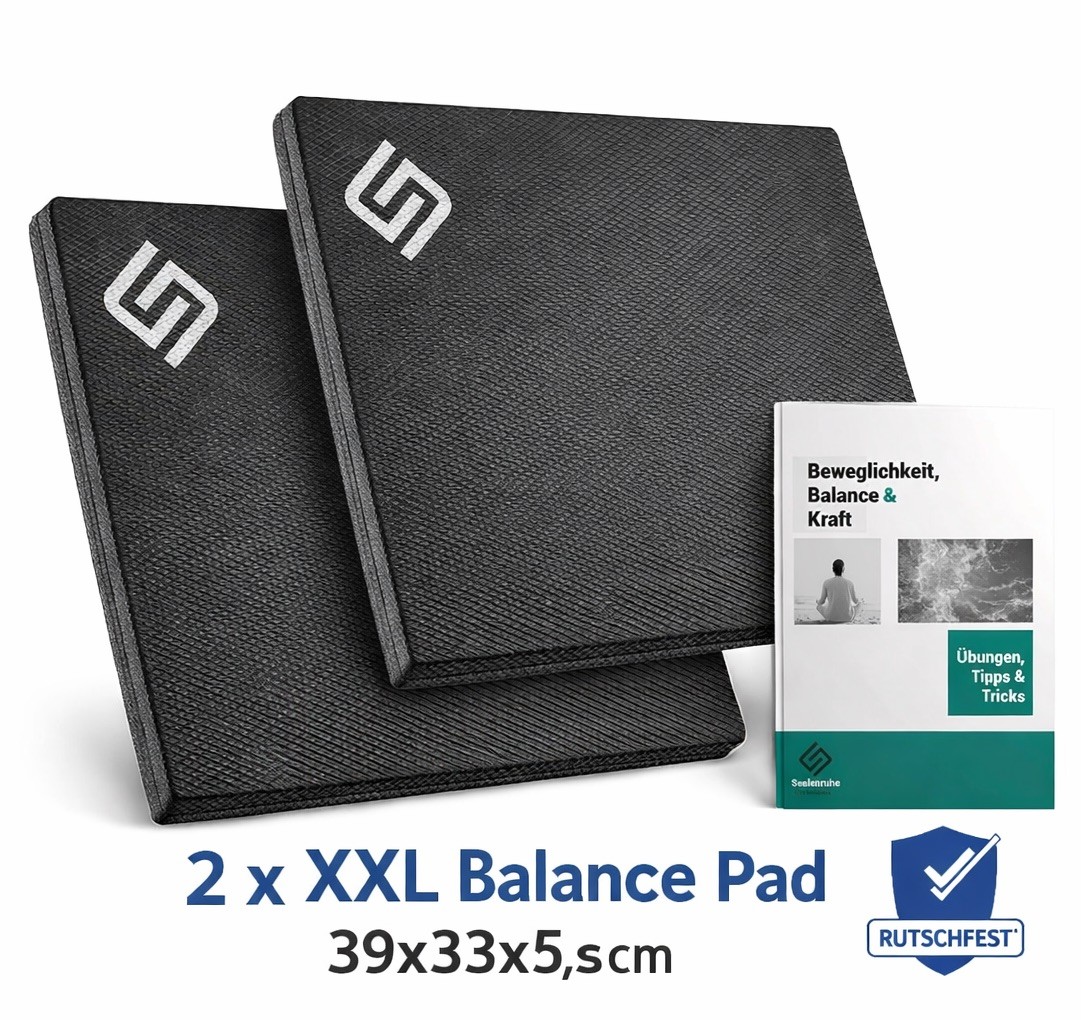 2 x XXL Balance Pad Seelenruhe – 39x33x5.5 Koordinationsmatte rutschfest