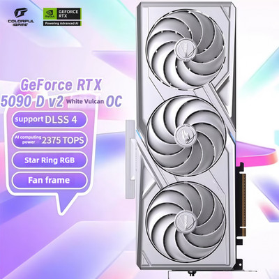 Colorful iGame RTX 5090D White Vulcan OC V2 24G GDDR7X Gaming GPU New