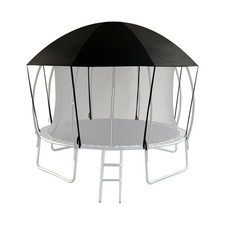 600D Heavy-Duty Trampoline Cover, Dome-Shaped Waterproof Windproof Leaf Guard