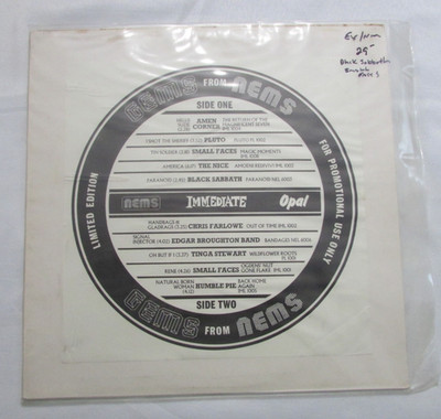 GEMS FROM GEMS BLACK SABBATH & SMALL FACES EX/NM VINYL LP L27