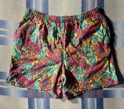 Vintage 70 s Trend Basics Floral Men s Swim Trunks Size Medium 32-34