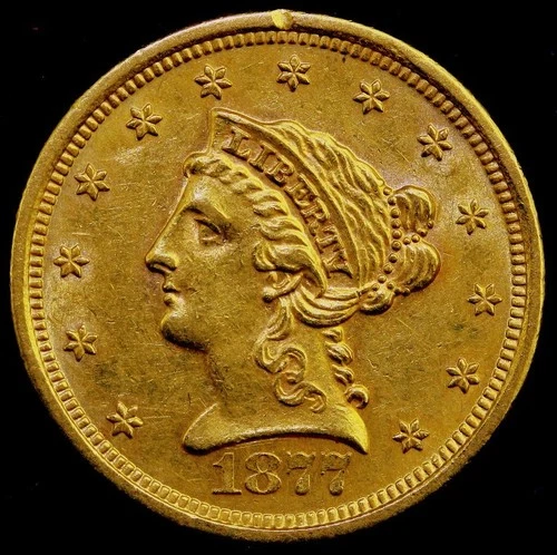 1877-S Liberty Quarter Eagle — photo from the most recent tracked eBay sale