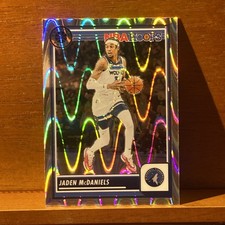 2023-24 Panini Nba Hoops Premium Stock - Jaden McDaniels #128 Seismic Prizm