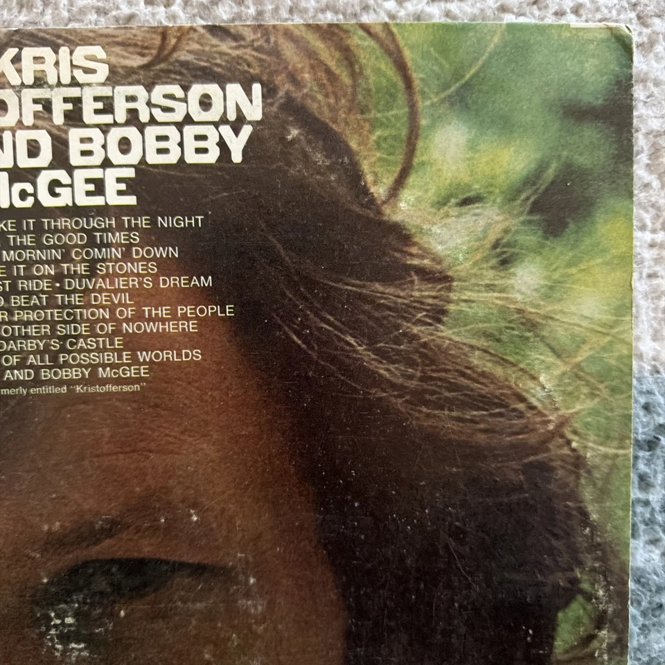 Kris Kristofferson - Me and Bobby McGee LP (Monument Z 30817) Santa Maria  VG+ Foto 2 de 4
