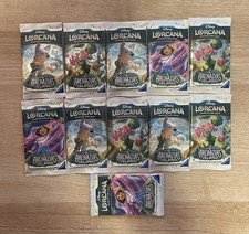 Disney Lorcana Archazias Island Booster Pack Lot 11 Packs Factory Sealed