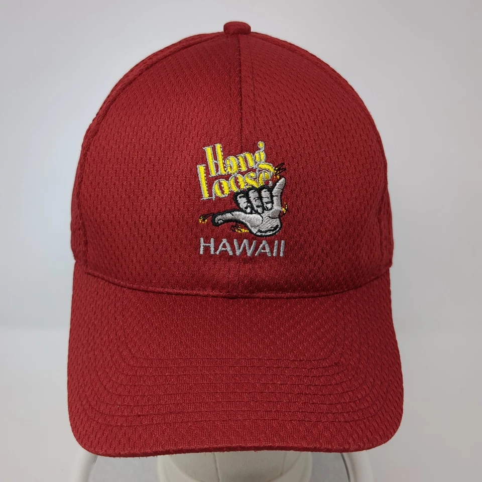 Chapéu Hang Loose Havaí Strapback Vermelho Tamanho Único Bordado Ajustável - Imagem 2 de 4