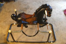 1982 vintage Black Stallion Wonder Horse spring rocking horse child riding toy