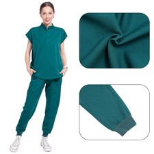 Women Nurse Uniform Set Suit Medical Scrubs Top  Pants Yoga Clothes Daily