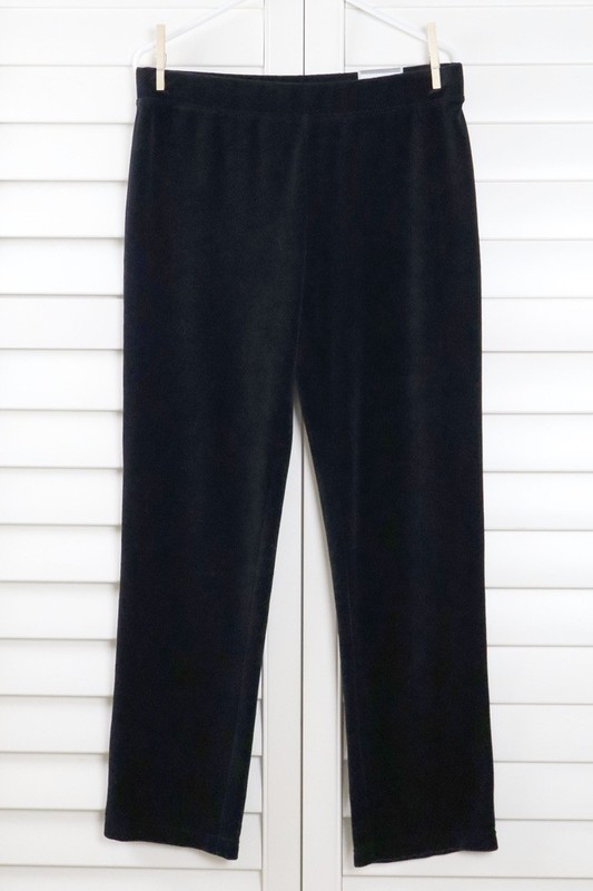 CHICO'S Zenergy NWT $79 Knit Collection Velour Velvet Pants Size 1 US Medium