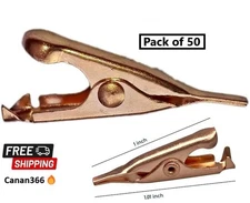 Pack of 50 Micro Toothless Flat Alligator Test Copper Clips Prototyping Solderin