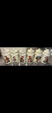 Vintage JSNY Hummel Style Porcelain Spice Jars Set of 6