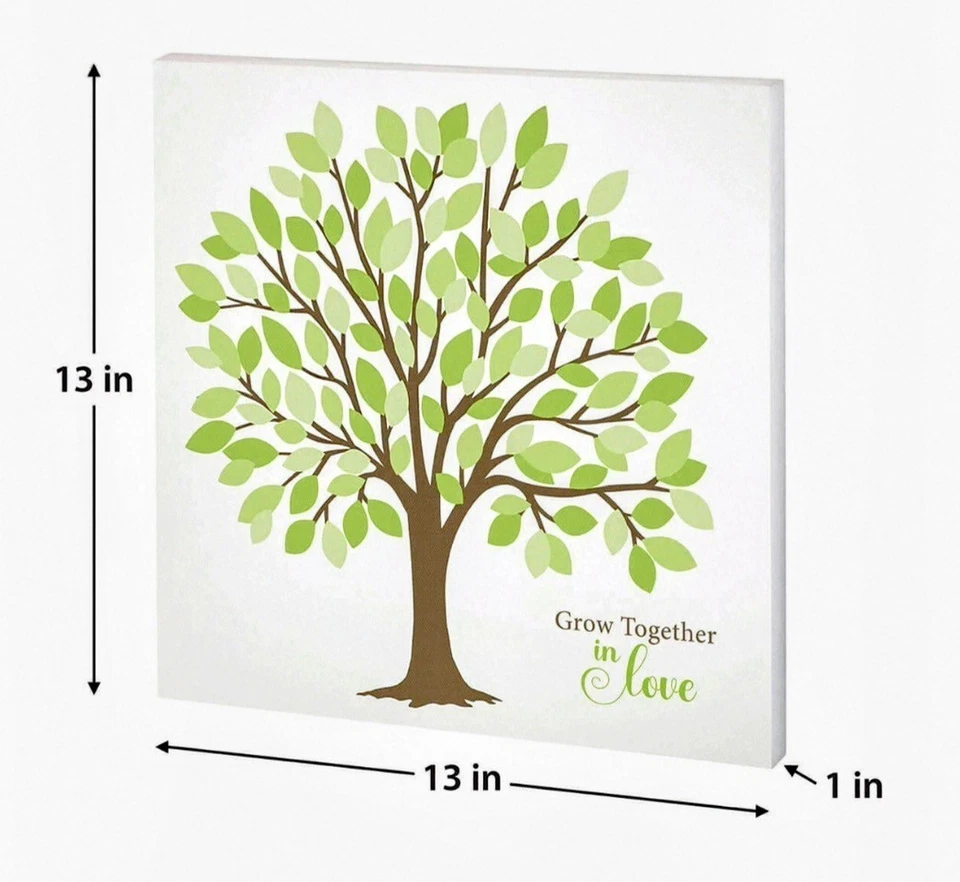 Свадебное дерево гостевая книга альтернативная подпись дерево с зелеными листьями и палатка карта - Изображение 2 из 4