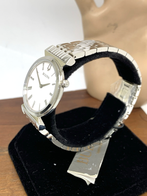 Bulova Women\'s Watch 96L275 Roman Numeral White Dial Silver Steel Quartz 30mm Bulova Women main image 3