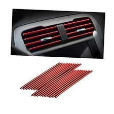 20 Pieces Car Air Conditioner Decoration Strip for Vent Outlet, Universal Red