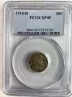 1914-D PCGS XF45 Barber Dime - PCGS