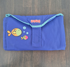Vintage Fisher Price Ocean Wonders Aquarium Baby Diaper Blue Changing Pad Fish