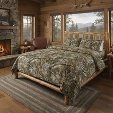 King Size Bed in a Bag 5 Piece Comforter Sheet Set APX Camo Northwest Realtree