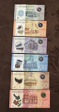 Lot Set of 5 Nicaragua 5-20-50-100-200-500 Cordobas Banknotes 2014-2022 POLYMER