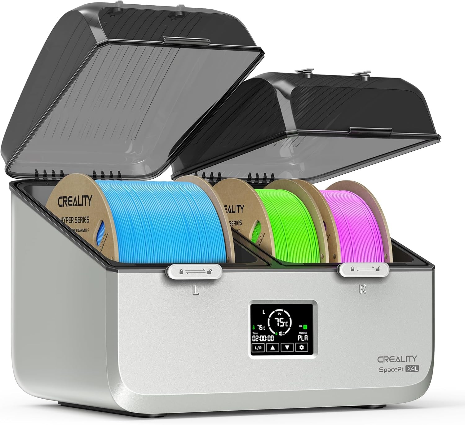 Creality Filament Trockner SpacePi X4L für 4 Spulen LCD Touchscreen Trockenbox