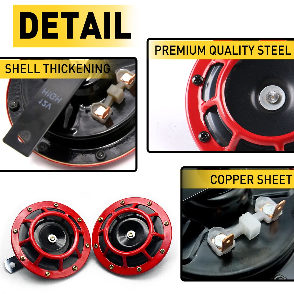 Super Tone Horn Super Loud Compact Electric Blast Tone Car Air Horn 12V2-10X