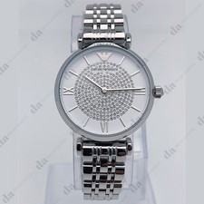 Emporio Armani AR1925 Silver White Dial Stainless Steel Bracelet Women's Watch