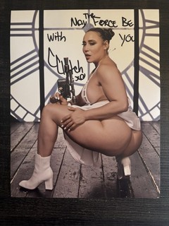 Carmela Clutch (Adult Film Star) Signed HOT SEXY MODEL 8x10 Photo PROOF