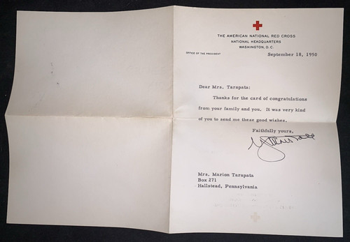 General and Statesman George C. Marshall Autograph Letter "Red Cross" VERY RARE!
