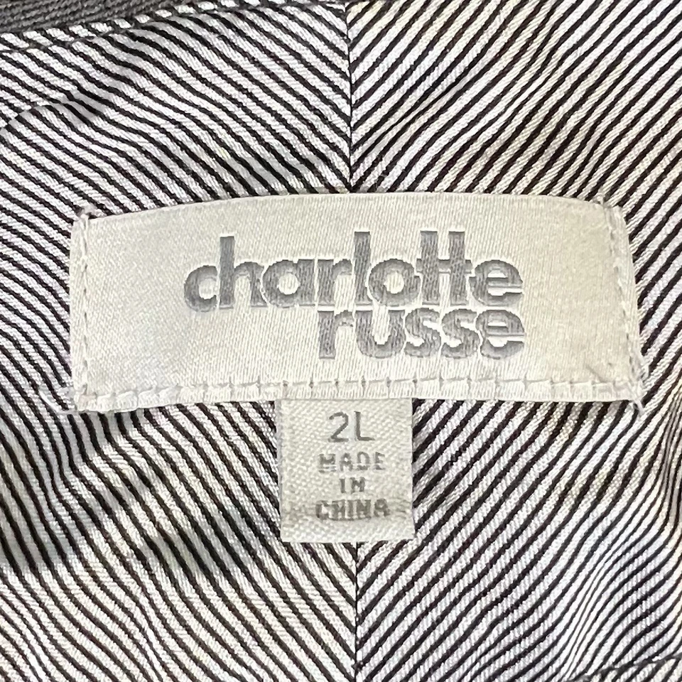 Pantalones de vestir acampanados grises Charlotte Russe para mujer talla 2L pantalones elásticos carrera Foto 4 de 4