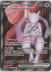 Team Rocket's Mewtwo ex 213/182 Destined Rivals Ultra Rare Holo Full Art