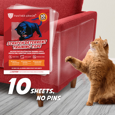 PANTHER ARMOR CAT TRAINING TAPE, 5XL & 5L DOUBLE-SIDED STICKY TAPE SHEETS