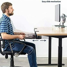 NEW Keyboard Tray Under Desk with Sturdy Clamp for Office Home Sliding Platform