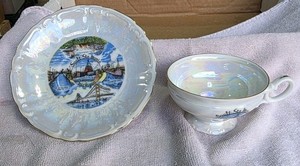 Vintage Sault Ste. Marie Michigan Souvenir Plate And Cup