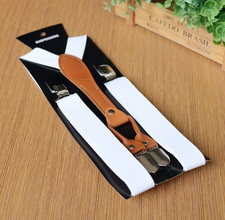 25mm Adult 4-clip Elastic Braces Men's Suspenders Heavy Duty Formal Wear Jeans