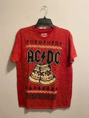 AC/DC Christmas Holiday Men's Band Short Sleeve Graphic Tee Brand New ...