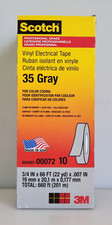3M Scotch Vinyl Electrical Tape 35 Gray, 3/4 in x 66 ft x .007 in, 10 Rolls