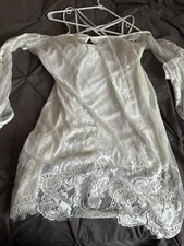 Ladies Blouse, White Lace, Cold Shoulder