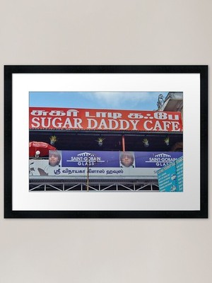 Sugar Daddy Cafe - Ooty gerahmtes Kunstwerk gerahmt Wandbild Poster Leinwanddruck Bild