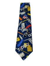Zippo Necktie Silk NVY All-Over Print Men's