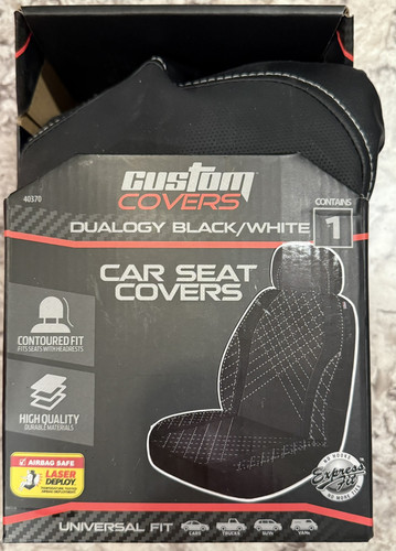 Custom Accessories 1 Piece Low Back DUALOGY Universal Fit Black Seat Cover