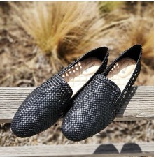 Birdies The Starling Woven Black Flats Shoes Size 8