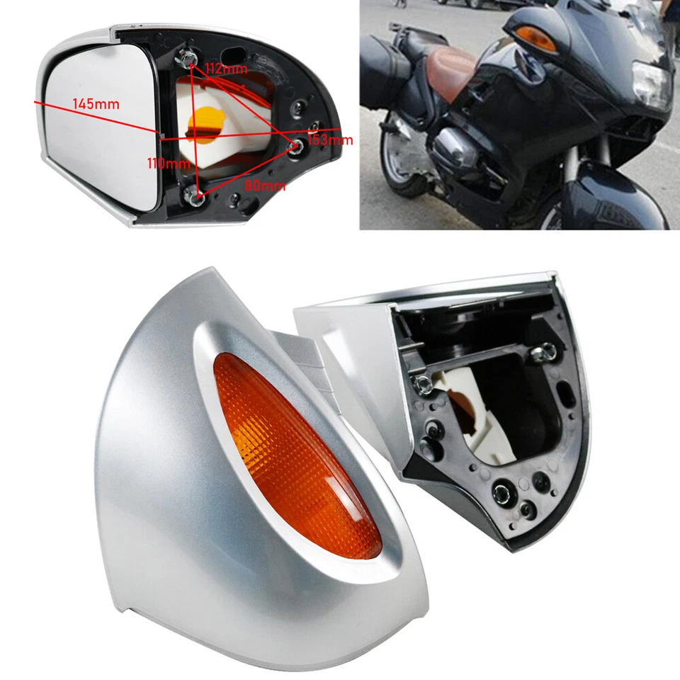 Espejos retrovisores con señal de giro izquierda + derecha para BMW R1100RT R1100 RTP R1150 R Foto 2 de 4